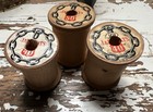 Antique Wooden Thread Spools     Clark   s O n t    J p Coats  set Of 3 