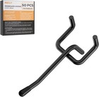 50 Pack Black Pegboard Hooks  2 Inch Metal Peg Board Hooks Accessories  Peg B   