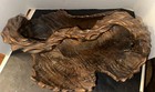 19th Century Asian Meiji Japanese Handcarved 18    Beryl Wood Ikebana Basket