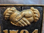 Vintage Fire Mark Boston Equitable Society Insurance Co Cast Iron Sign 1794
