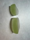  2  Color Real Surf Tumbled Sea Glass From Hawaii Jq Lime Green Sea Foam