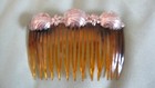 Older Vintage Sterling Silver Lucite Hair Comb