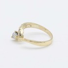 Adjustable Diamond Open Curved Chevron Toe Ring In Solid 10k Yellow Gold Over 2p