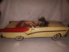 Vintage Old Tin Toy Bandai Friction Powered Tinplate Car Ford Japan 1950 Rare
