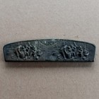 Vintage Tortoise Comb W  Repousse Silver Plated Case 5  Broken Comb