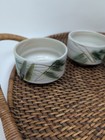 Set Of 6 Japanese Earthenware Oribe Yunomi Cup  Shino Japanese Pottery Tea Cup