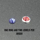 Star Trek  Hms Roddenberry  Power Jewel Bezel  P1 Bezel  With Blue   Red Crystal