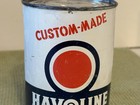 Original Vintage Havoline 1 One Quart Custom Made Motor Oil Metal Can Old Gas