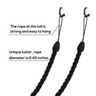 Slifeow Curtain Ropes  Curtain Tie Backs Holdbacks Black 2 Pack Decorative
