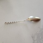 Vintage Sterling Silver  925 Swirl Tea Spoon Halmarked 8 4 Gram 4 1 4  Twist 