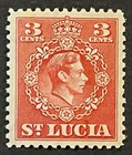 Travelstamps   St  Lucia Stamps Sc  137 - 3 Cent Kgvi 12 1 2p - Mint Mnh Og