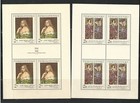 Czechoslovakia  Lot Of 4 Diff  Mini Sheet Of 4 Of Thematic Paintings Mint  Cz05