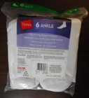 Hanes Pack Of 7 Pair Of Womens Cushioned Ankle Socks White Size 5-9    