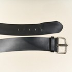 Banana Republic Black Leather Belt Womens Sz M   35   2 25  Wide Silver Buckle