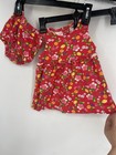 Vintage 90s Oshkosh Bgosh Baby Fruit Dress Outfit Shorts Red Floral Set