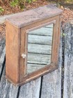 Bathroom Medicine Cabinet Mirrored Door Rusty Metal De-silvered Mirror 15x18x4