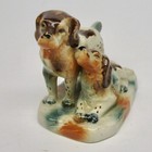 Vintage English Spaniel Hunting Dogs Dog Figurine Pair Ceramic Figure Japan