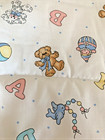 Vintage Usa Cuddle Time Baby Crib Blanket Quilt   Pillow Teddy Bear Ruffle Trim