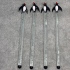 Vintage Hand Blown Glass Penguin Swizzle Sticks Drink Stirrers Set Of 4 - 6 