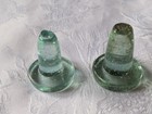 1900  Antique Vintage Glass Veterinary Chemist Medicine Beer Bottle Lids X 2