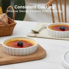 Onemore Ramekins 8 Oz Creme Brulee Ramekins Oven Safe White Porcelain Shallow   