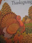 Unused Vintage Greeting Card Hallmark Thanksgiving Turkey In Pumpkin Patch