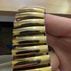      Acura Gold-tone Vintage Quartz Watch     Wave Band Style 