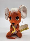 Vintage Dakin Dream Pets Tidbit Mouse Orange Plush Mouse With Cheese Tags
