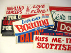 19 Vintage Automobile Bumper Stickers Political Ethnic Sports Estate Mixed Lot