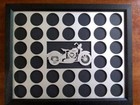 36 Poker Chip Display 11x14 For Harley Davidson Or Casino Chips Vintage  830