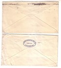 South Africa 1943 4 Lot Of Two Underpaid Covers To U s a Tax Due Markings
