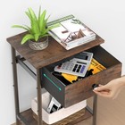 Night Stand Bedside Tables With Drawer Rustic End For Small Spaces 2 Tiers