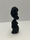 Vintage Hand Carved Ebony Wood African Female Bust Figurine Malawi