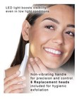 Finishing Touch Flawless Dermaplane Glow Lighted Facial Exfoliator Hair Remover 