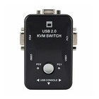 New Dual Port Usb Vga Kvm Switch Box Convertor For Mouse Keyboard Monitor Screen