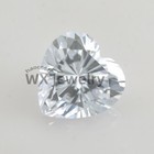50pcs 3x3-15x15mm White Heart Cut Loose Cubic Zirconia High Quality Birthstone