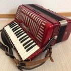 Yamaha Accordion Red 32 Keys 21 Bass 8905 With Case Tested Working Used Japan3