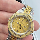 Vintage 33 Mm Rolex Tudor Prince Oyster Date Mini-sub Submariner Diver Two Tone
