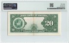 Venezuela 20 Bolivares 1951  P-32a  Pmg 58 Choice A unc  Rare Grade  F1489194 