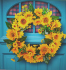 Seasonal Wreath For Front Door Or Porch yellow Flower