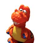 Fisher Price Dino Roar T-rex Dinosaur Orange Vintage Plush 1999 Plastic Head
