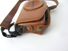 Vintage Canon Leather Camera Case With Shoulder Strap Brown