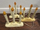 Lot Of 3  Vtg Christmas 3 Light Plastic Candolier Window Candelabra Drip Candle