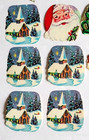 Vintage Lot 35 Christmas Seals Stickers Gummed Unused Church Santa Snowman More