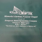 Ephemera Memorial Gardens Funeral Chapel Documents Bag Plastic 