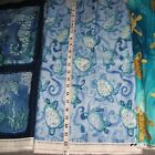 Lot Of 4 Fabrics  Ocean Sea Creatures Turtles  Starfish  Shells  Seahorses 5yds