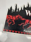 Vintage 30x20 1994 Red Wolf Beer Tin Metal Sign Budweiser Anheuser Busch