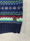 Janie And Jack Sweater Knit Blue Navy Greenfair Isle Boy Sz 5 Cotton Christmas
