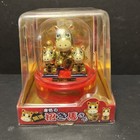 New Solar Powered Dancing Bobblehead Toy - Lucky Gold Horses With Gold Coins
