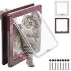 4 Way Pet Cat Puppy Dog Magnetic Lock Lockable Safe Flap Door Gate Frame Xl-size
